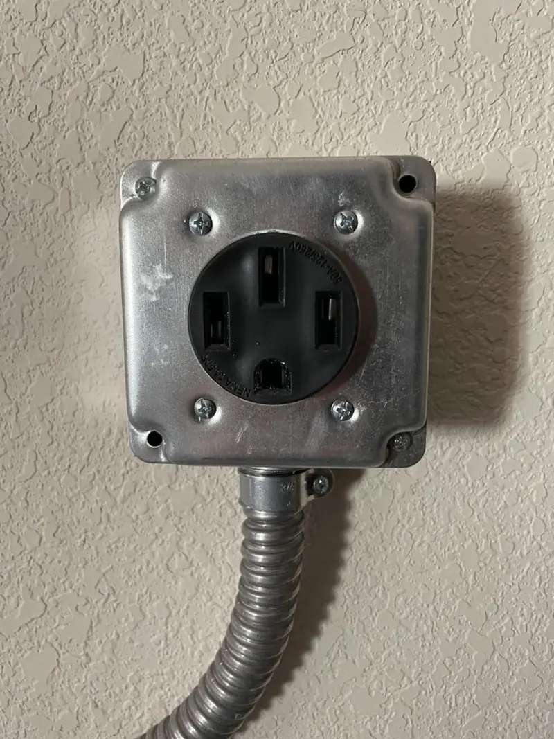 NEMA 14-50 outlet installed for Smart Home Electrical in Greenville